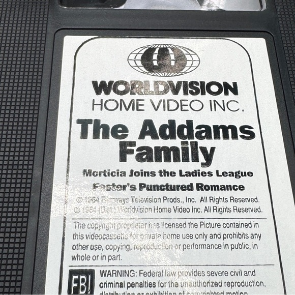 Lot of 5 Vintage Addams Family VHS Worldvision Home Video Tested 1 Sealed Rare - Picture 3 of 15